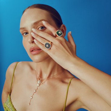 Купить Кольцо BeeGoddess Venus Star Розовое золото – премиальные кольца ZhannaKanGroup