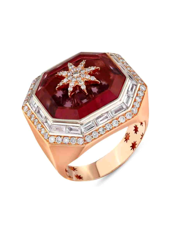 Купить Кольцо Bee Goddess Venus Star Розовое золото – премиальные кольца ZhannaKanGroup