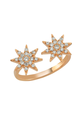 Купить Кольцо Bee Goddess Venus Star Розовое золото – премиальные кольца ZhannaKanGroup