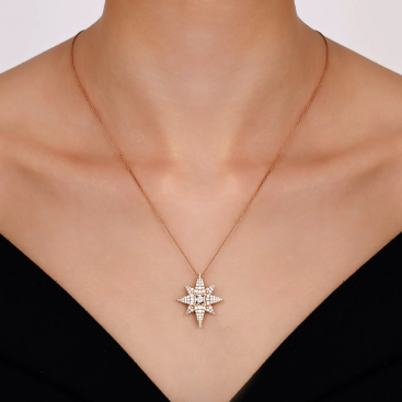 Купить Колье Bee Goddess Venus Star Розовое золото – премиальные ZhannaKanGroup