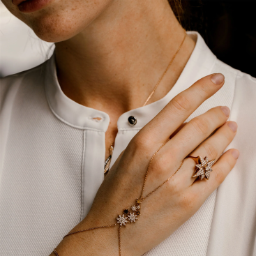 Купить Кольцо BeeGoddess Venus Star Розовое золото – премиальные кольца ZhannaKanGroup