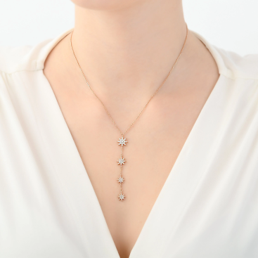 Купить Колье Bee Goddess Venus Star Розовое золото – премиальные ZhannaKanGroup