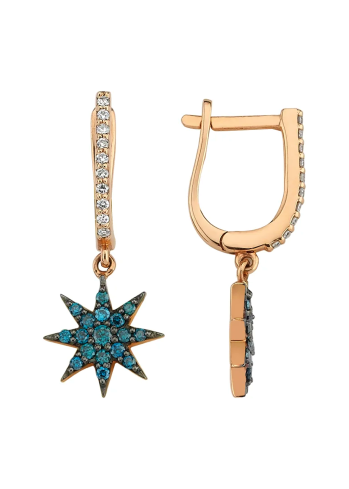 Купить Серьги Bee Goddess Venus Star Розовое золото – премиальные ZhannaKanGroup