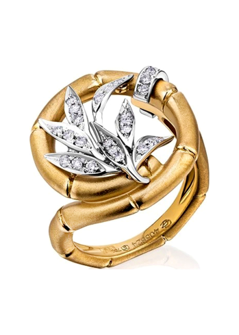 Купить Кольцо CarreraYCarrera Bambu Желтое золото – премиальные кольца ZhannaKanGroup