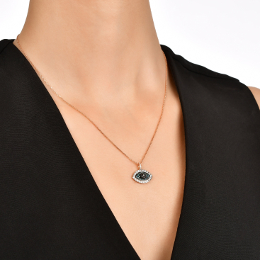 Купить Колье Bee Goddess Eye Light Розовое золото – премиальные ZhannaKanGroup