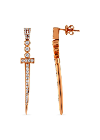 Купить Серьги Bee Goddess Sword of Light Розовое золото – премиальные ZhannaKanGroup