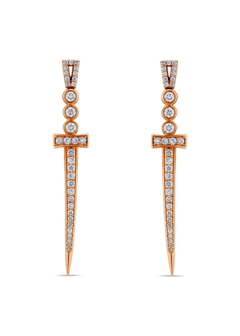 Купить Серьги Bee Goddess Sword of Light Розовое золото – премиальные ZhannaKanGroup