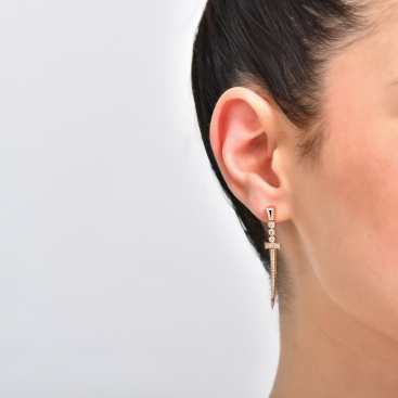 Купить Серьги Bee Goddess Sword of Light Розовое золото – премиальные ZhannaKanGroup