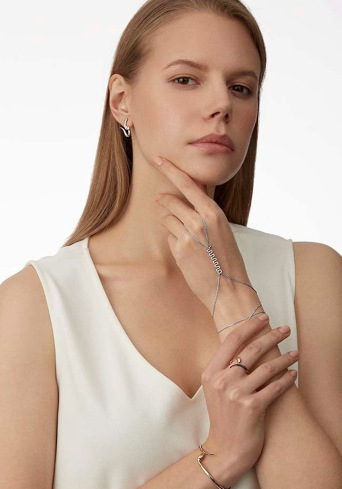 Купить Браслет-Кольцо Bee Goddess Kundalini Белое золото – премиальные браслеты ZhannaKanGroup