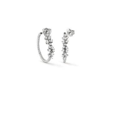 Купить Серьги Damiani Mimosa Flexi Белое золото – премиальные серьги ZhannaKanGroup