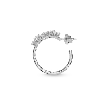Купить Серьги Damiani Mimosa Flexi Белое золото – премиальные серьги ZhannaKanGroup