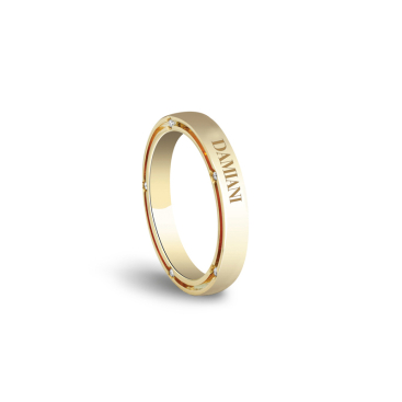 Купить Кольцо обручальное Damiani D.Side Желтое золото – премиальные кольца ZhannaKanGroup