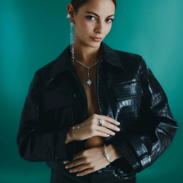 Купить Серьги Bee Goddess Venus Star Белое золото – премиальные ZhannaKanGroup