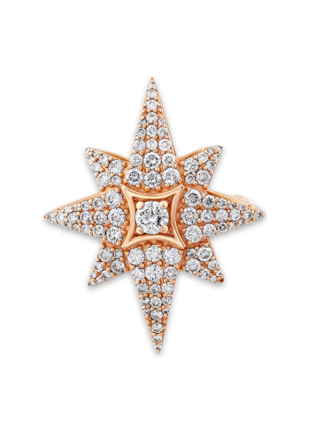 Купить Кольцо BeeGoddess Venus Star Розовое золото – премиальные кольца ZhannaKanGroup