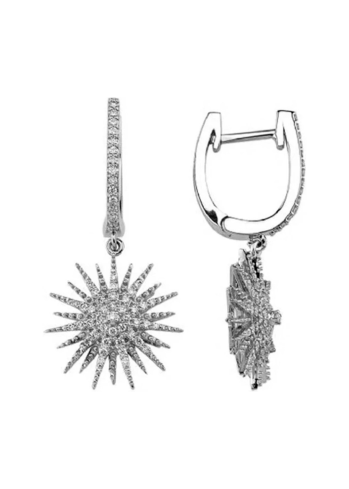 Купить Серьги Bee Goddess Jardin Star Белое золото – премиальные ZhannaKanGroup