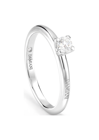 Купить Кольцо Damiani Luce D Белое золото – премиальные кольца ZhannaKanGroup