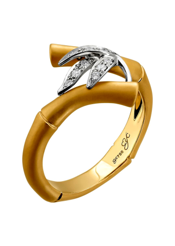 Купить Кольцо CarreraYCarrera Bambu Желтое золото – премиальные кольца ZhannaKanGroup