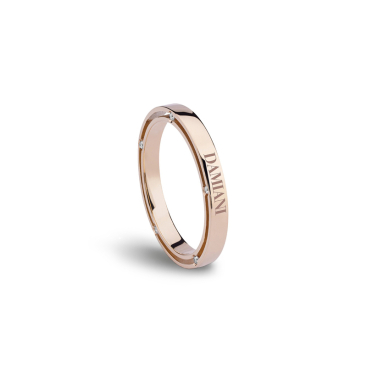 Купить Кольцо обручальное Damiani D.Side Розовое золото – премиальные кольца ZhannaKanGroup