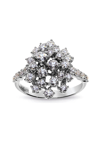 Купить Кольцо Damiani Mimosa Белое золото – премиальные кольца ZhannaKanGroup