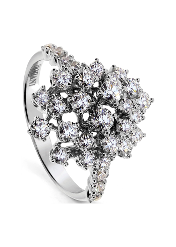Купить Кольцо Damiani Mimosa Белое золото – премиальные кольца ZhannaKanGroup