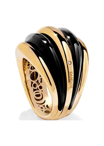 Купить Кольцо Damiani Spicchi luna Желтое золото – премиальные кольца ZhannaKanGroup
