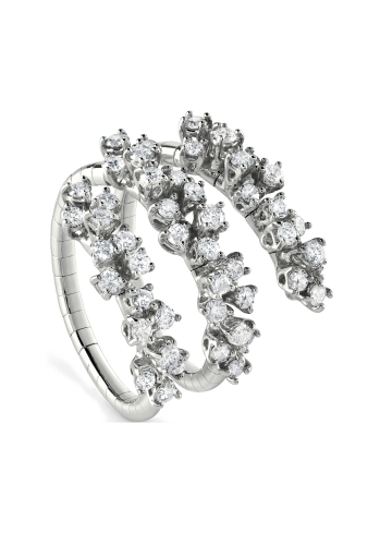 Купить Кольцо Damiani Mimosa Flexi Белое золото – премиальные кольца ZhannaKanGroup