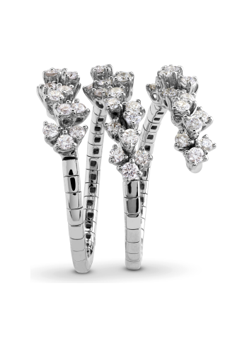 Купить Кольцо Damiani Mimosa Flexi Белое золото – премиальные кольца ZhannaKanGroup