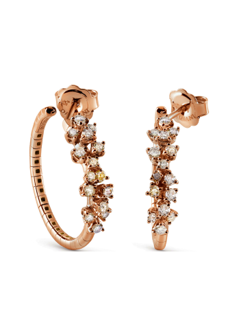 Купить Серьги Damiani Mimosa Flexi Розовое золото – премиальные ZhannaKanGroup