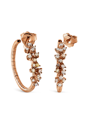 Купить Серьги Damiani Mimosa Flexi Розовое золото – премиальные ZhannaKanGroup