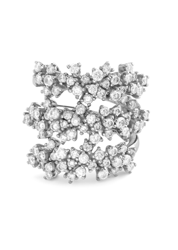 Купить Кольцо Damiani Mimosa Flexi Белое золото – премиальные кольца ZhannaKanGroup