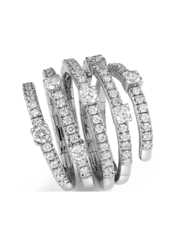Купить Кольцо Damiani Notte Di San Lorenzo Белое золото – премиальные кольца ZhannaKanGroup