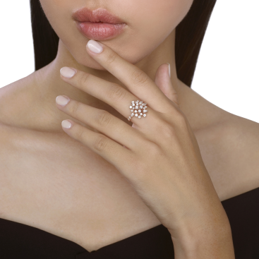 Купить Кольцо Damiani Mimosa Розовое золото – премиальные кольца ZhannaKanGroup