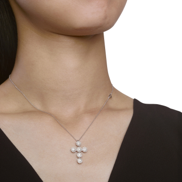 Купить Колье Damiani Cristal Белое золото – премиальные колье ZhannaKanGroup