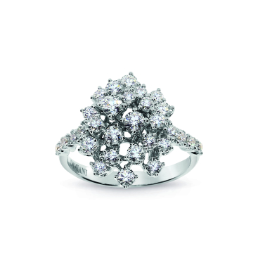 Купить Кольцо Damiani Mimosa Белое золото – премиальные кольца ZhannaKanGroup