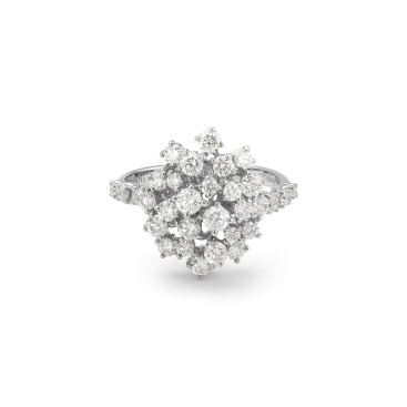Купить Кольцо Damiani Mimosa Белое золото – премиальные кольца ZhannaKanGroup