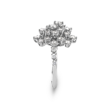 Купить Кольцо Damiani Mimosa Белое золото – премиальные кольца ZhannaKanGroup