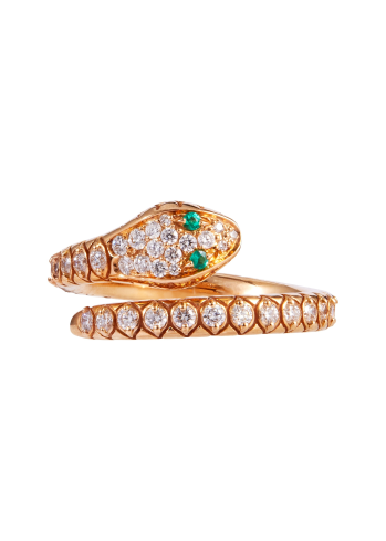 Купить Кольцо Crivelli Snake Розовое золото – премиальные кольца ZhannaKanGroup