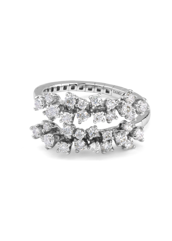 Купить Кольцо Damiani Mimosa Flexi Белое золото – премиальные кольца ZhannaKanGroup