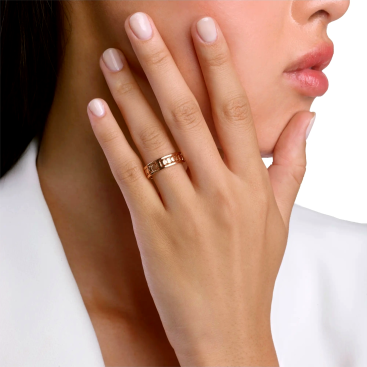 Купить Кольцо Damiani Belle Epoque Reel Розовое золото – премиальные кольца ZhannaKanGroup