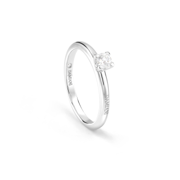 Купить Кольцо Damiani Luce D Белое золото – премиальные кольца ZhannaKanGroup