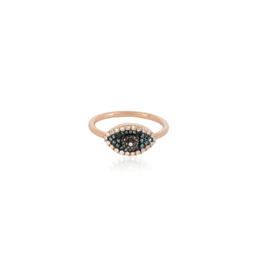 Купить Кольцо BeeGoddess Eye Light Розовое золото – премиальные кольца ZhannaKanGroup