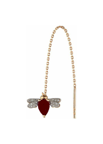 Купить Моно серьга Bee Goddess Розовое золото – премиальные серьги ZhannaKanGroup