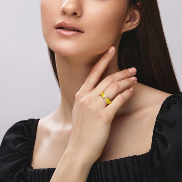 Купить Кольцо RF Enamel Розовое золото – премиальные кольца ZhannaKanGroup