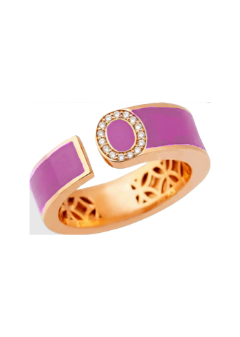 Купить Кольцо RF Enamel Розовое золото – премиальные кольца ZhannaKanGroup