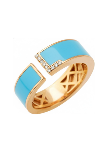 Купить Кольцо RF Enamel Розовое золото – премиальные кольца ZhannaKanGroup