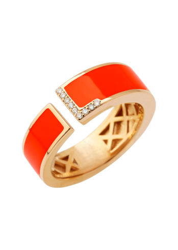 Купить Кольцо RF Enamel Розовое золото – премиальные кольца ZhannaKanGroup