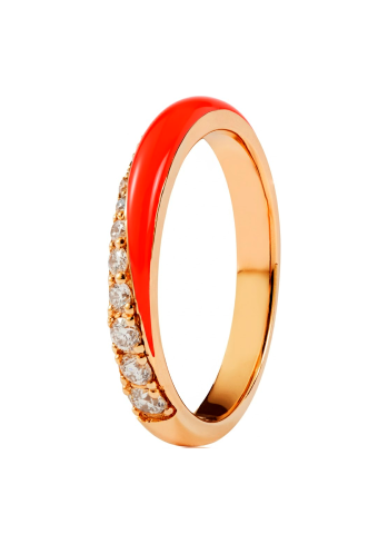 Купить Кольцо RF Enamel Розовое золото – премиальные кольца ZhannaKanGroup