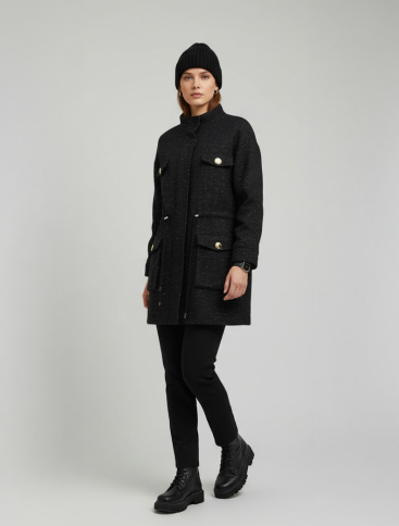 Купить Парка Zardozi Shades of Black Шерсть – премиальные верхняя одежда ZhannaKanGroup
