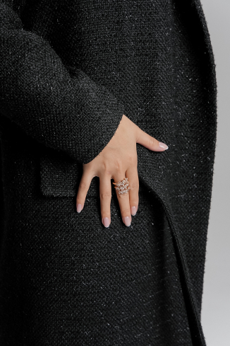 Купить Пальто Zardozi Shades of Black Шерсть – премиальные верхняя одежда ZhannaKanGroup