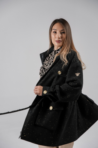 Купить Парка Zardozi Shades of Black Шерсть – премиальные верхняя одежда ZhannaKanGroup